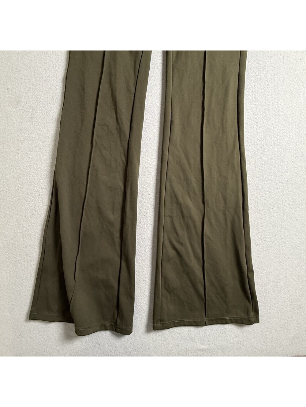 Halara Flare Pants Small Women Medium Olive Green Pocket High Rise Yoga Leggings - Picture 4 of 7